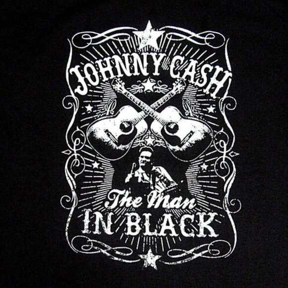 Johnny Cash Man In Black T Shirt Guitar Country Blues Rock Graphic Fan Gift 90 - Picture 2 of 5